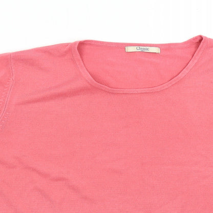Womens UK Size 16 M&S Pink Pullover Jumper