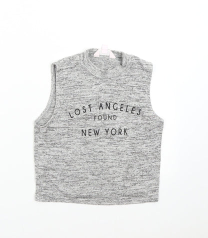 Womens UK Size 6 Miss Selfridge Grey Basic Tank