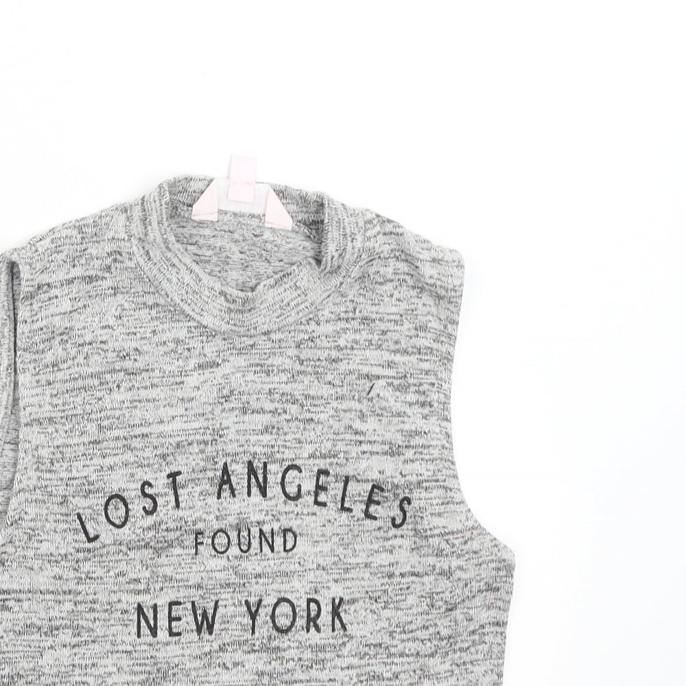 Womens UK Size 6 Miss Selfridge Grey Basic Tank