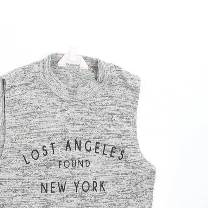 Womens UK Size 6 Miss Selfridge Grey Basic Tank