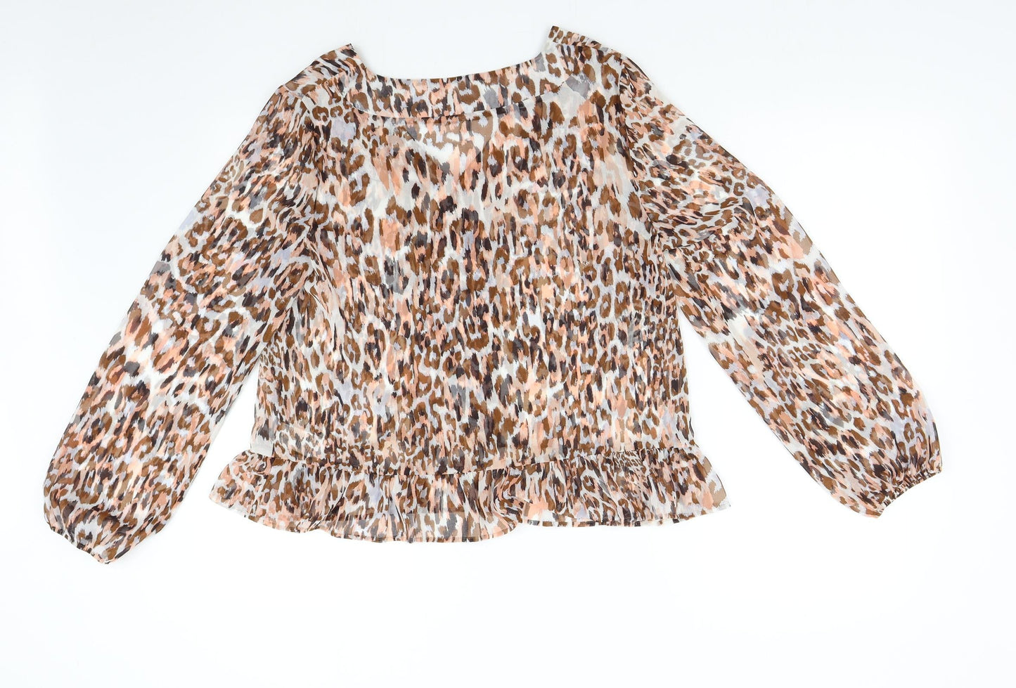 Womens UK Size 12 M&S Brown Basic Blouse
