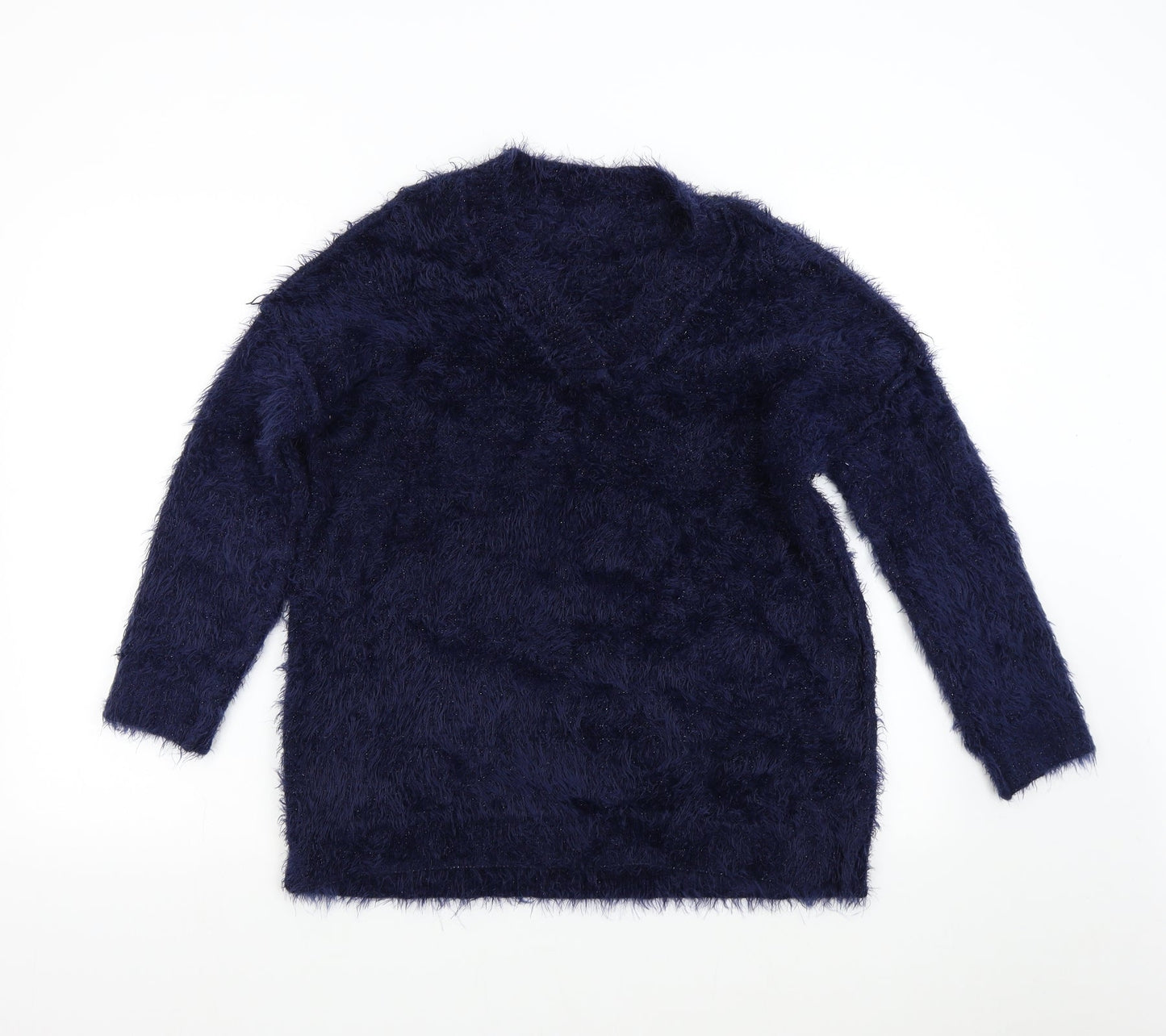 Womens UK Size M Preworn Blue Pullover Jumper