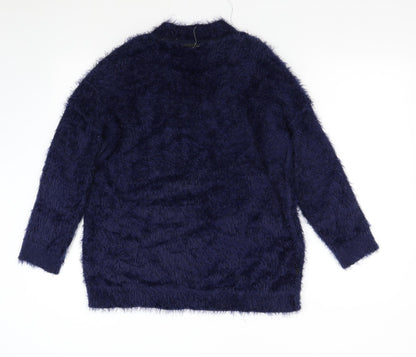 Womens UK Size M Preworn Blue Pullover Jumper