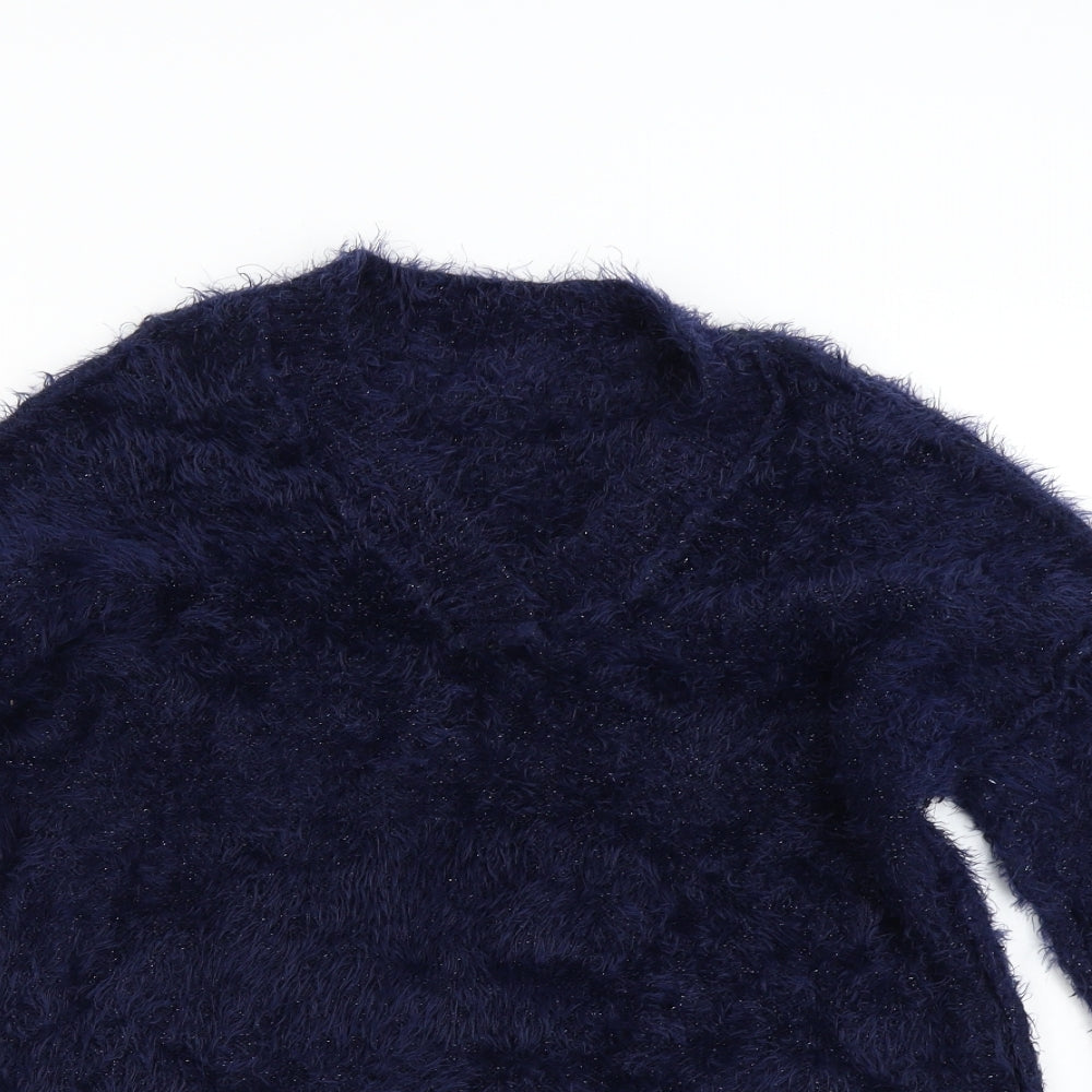 Womens UK Size M Preworn Blue Pullover Jumper