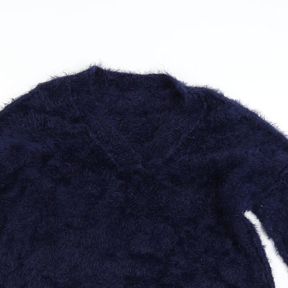 Womens UK Size M Preworn Blue Pullover Jumper