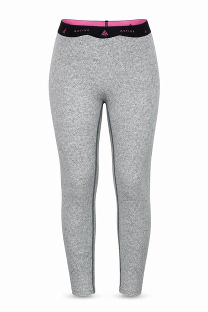 Front view of Next women’s grey compression leggings, size L, 25-inch leg