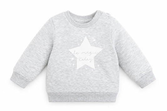 Primark Baby Grey   Pullover Jumper Size 6-9 Months  - Star