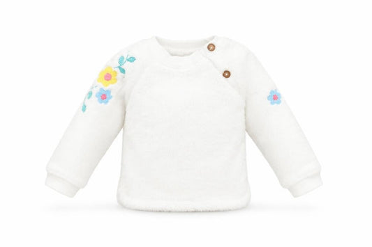M&Co Baby White  Fleece Pullover Jumper Size 9-12 Months