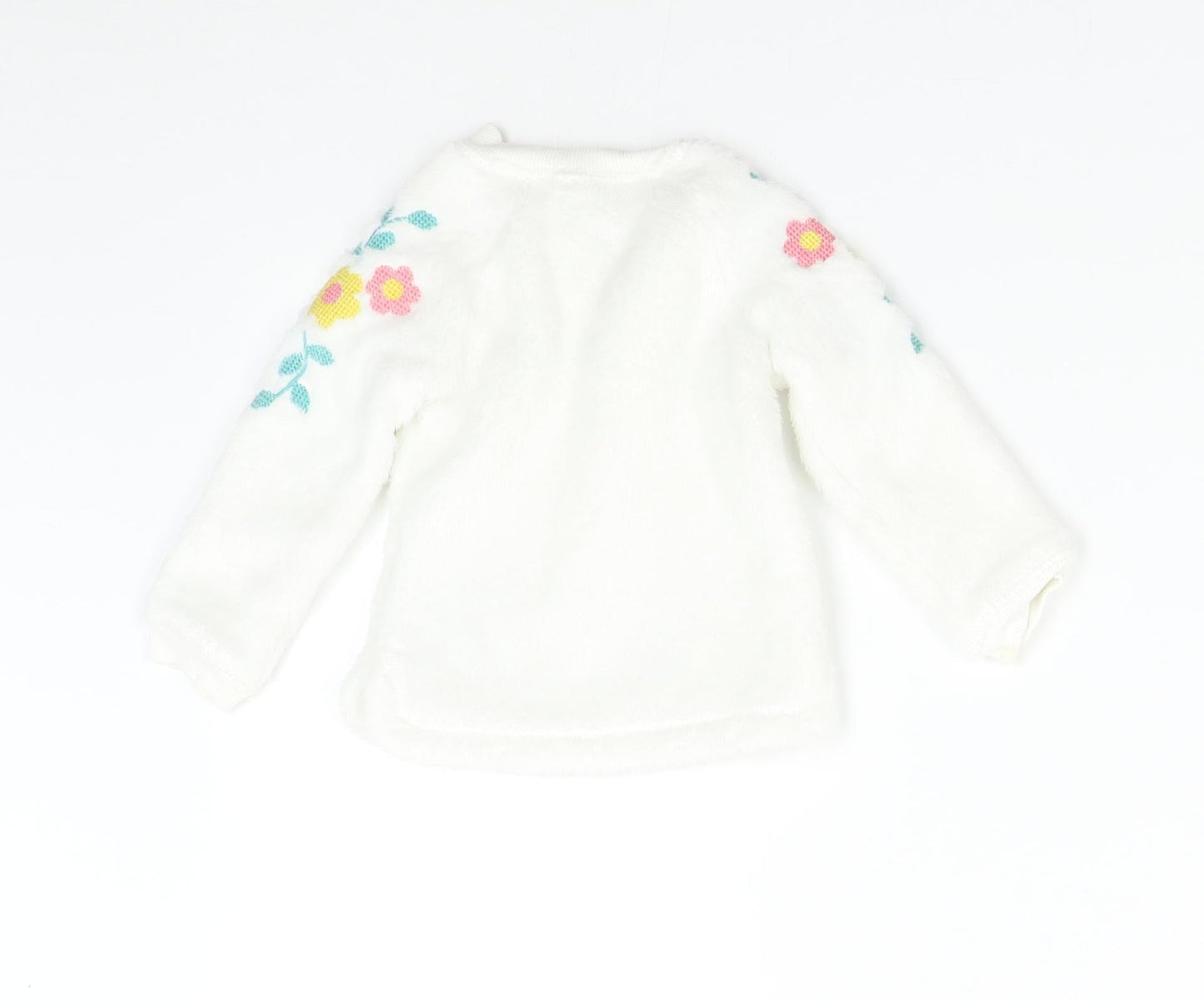 M&Co Baby White  Fleece Pullover Jumper Size 9-12 Months