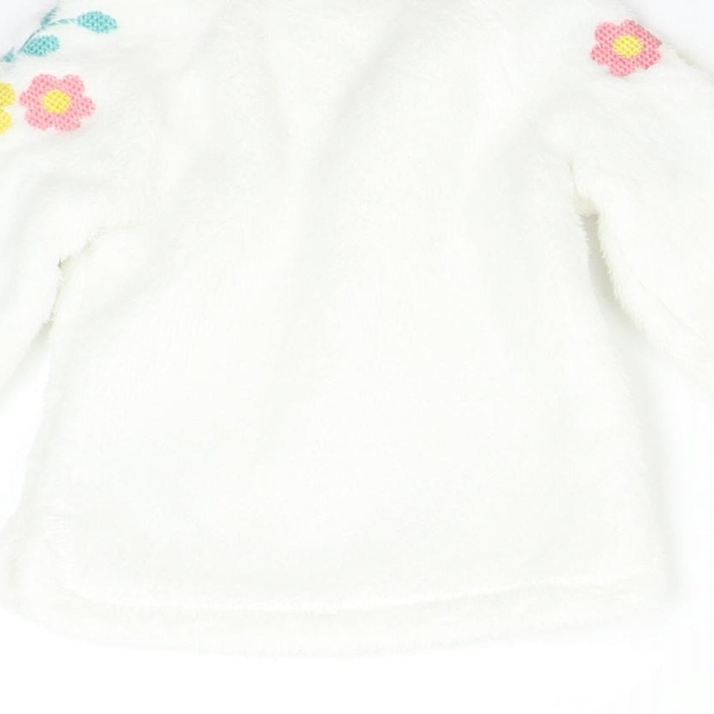 M&Co Baby White  Fleece Pullover Jumper Size 9-12 Months