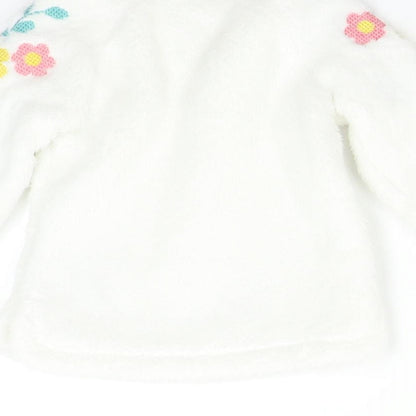 M&Co Baby White  Fleece Pullover Jumper Size 9-12 Months