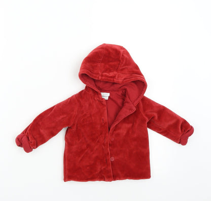 mamas & papas Baby Red   Overcoat Coat Size 6-9 Months