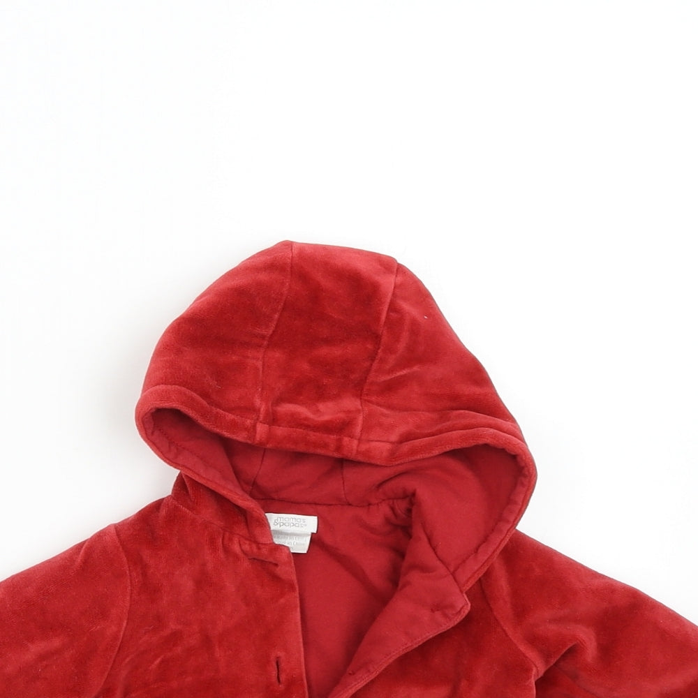 mamas & papas Baby Red   Overcoat Coat Size 6-9 Months