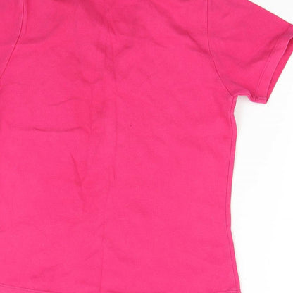 Womens UK Size S EWM Pink Basic Polo
