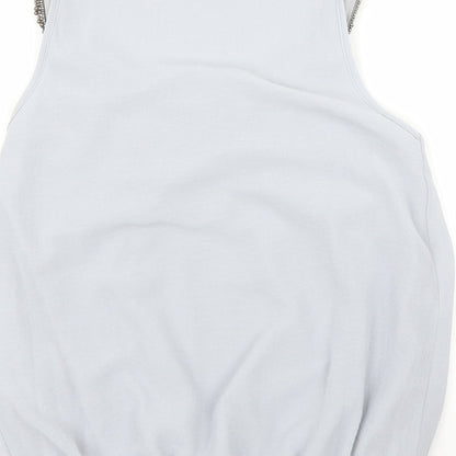 Womens UK Size 8 Dorothy Perkins Grey Basic Blouse