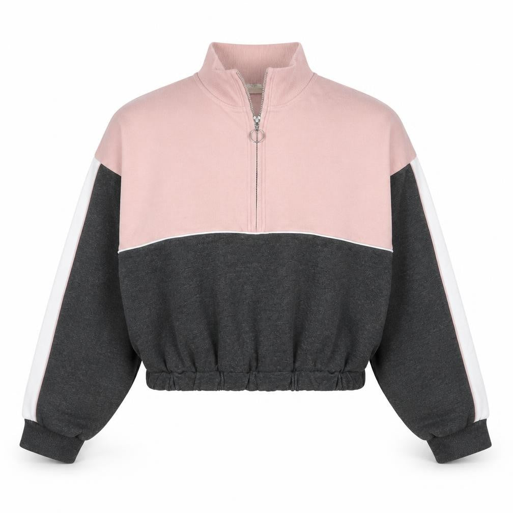 Front view of H&M girls’ pink jumper, size 12, years