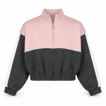 Front view of H&M girls’ pink jumper, size 12, years