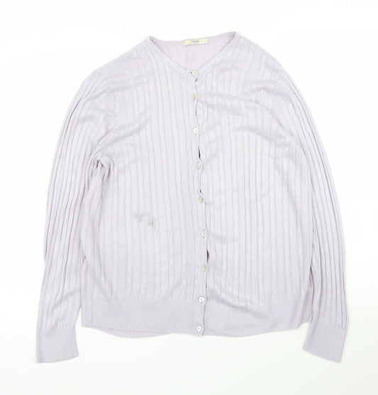 Womens UK Size M M&S Purple Cardigan Jumper