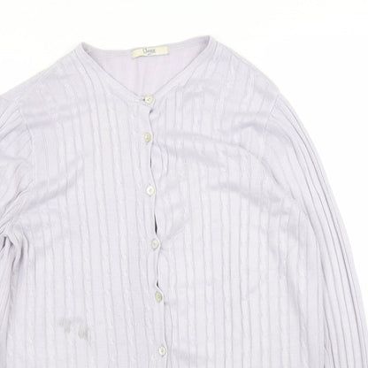 Womens UK Size M M&S Purple Cardigan Jumper