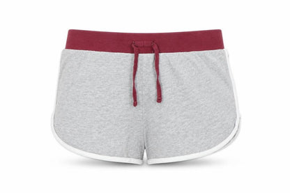 Front view of New Look girls’ grey sweat shorts, size M