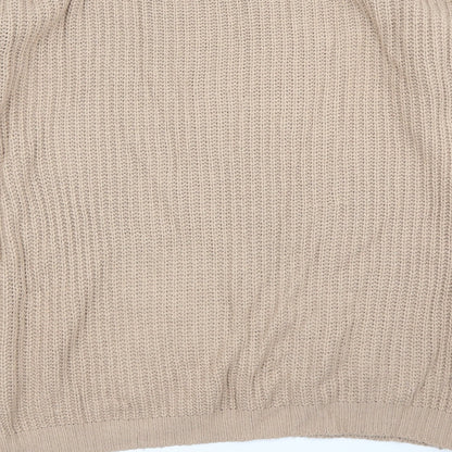Womens UK Size L Missguided Beige Pullover Jumper