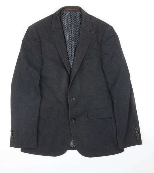Mens UK Size 38 Burton Regular Grey Suit Jacket