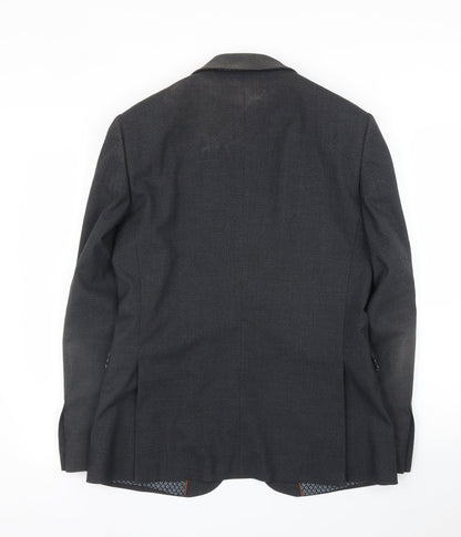 Mens UK Size 38 Burton Regular Grey Suit Jacket