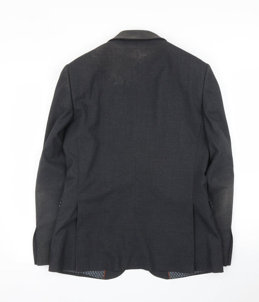 Mens UK Size 38 Burton Regular Grey Suit Jacket