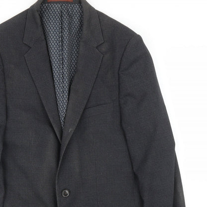 Mens UK Size 38 Burton Regular Grey Suit Jacket