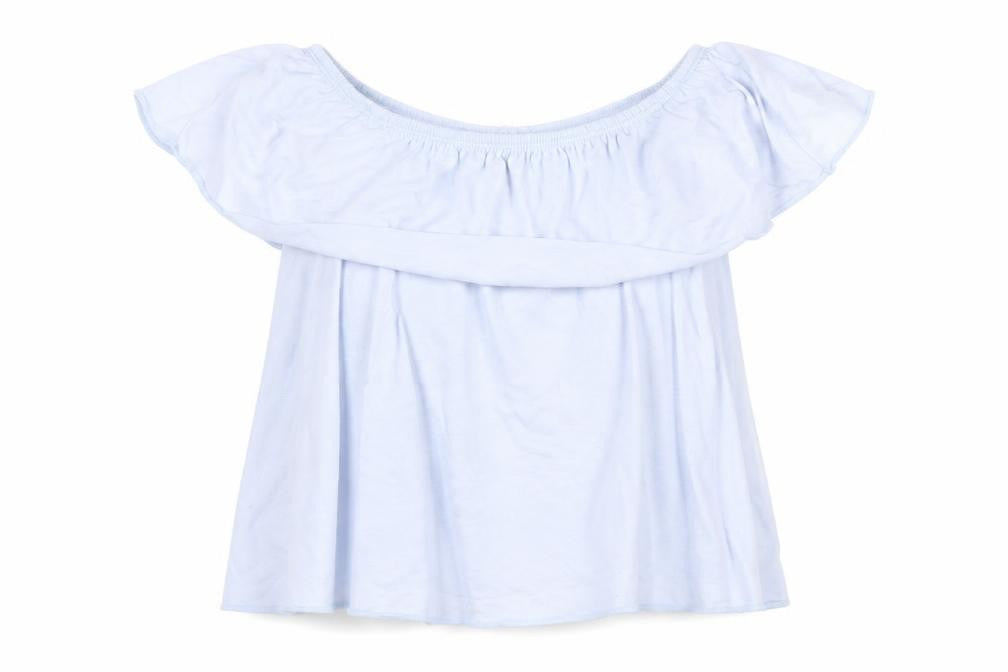 Womens UK Size 6 Topshop Blue Basic Blouse