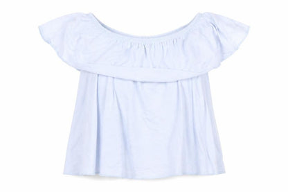 Womens UK Size 6 Topshop Blue Basic Blouse