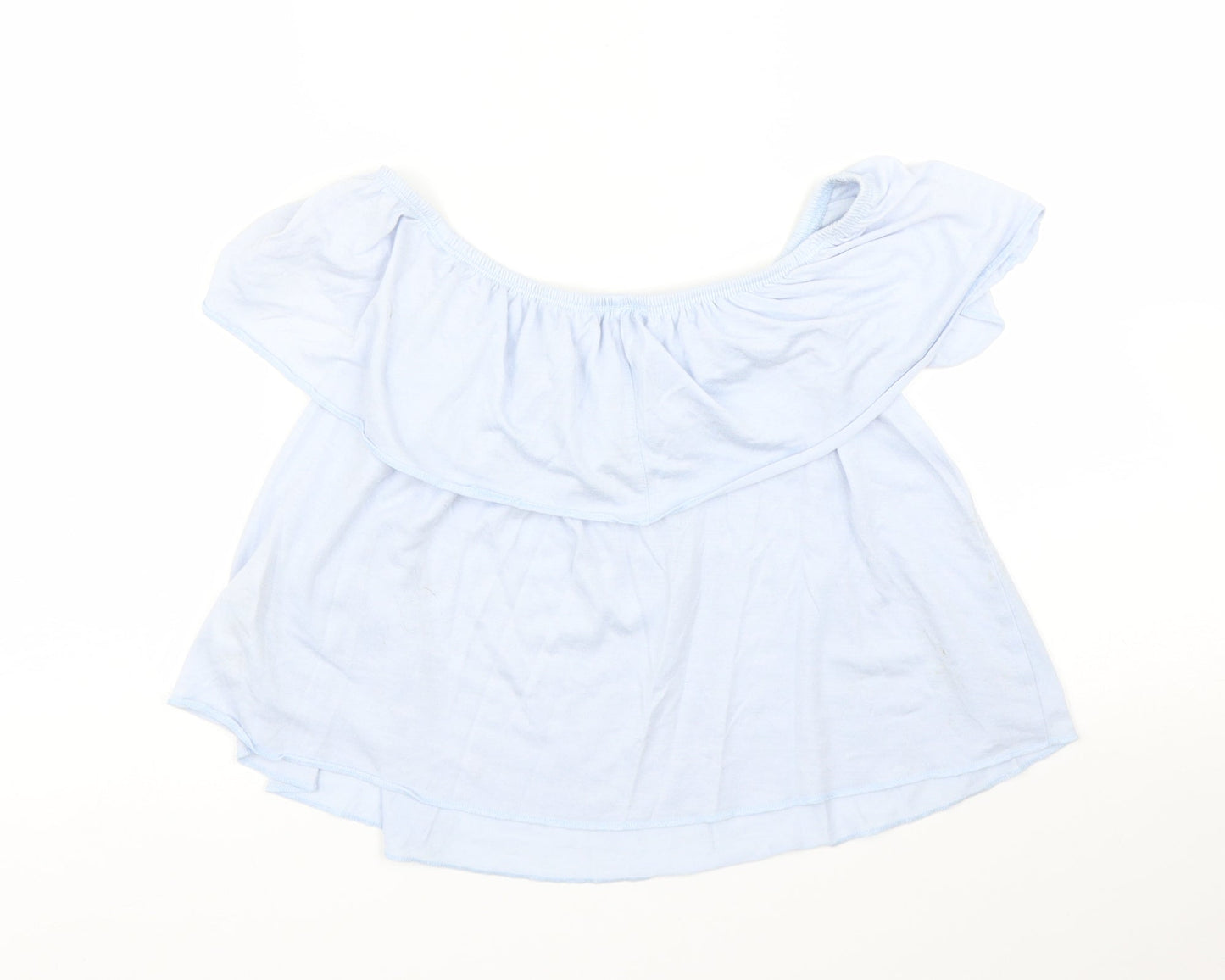 Womens UK Size 6 Topshop Blue Basic Blouse