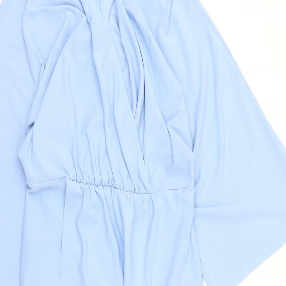 PRETTYLITTLETHING Womens Blue   Wrap Dress  Size 8