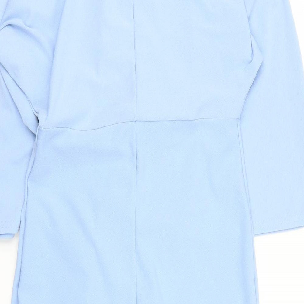 PRETTYLITTLETHING Womens Blue   Wrap Dress  Size 8