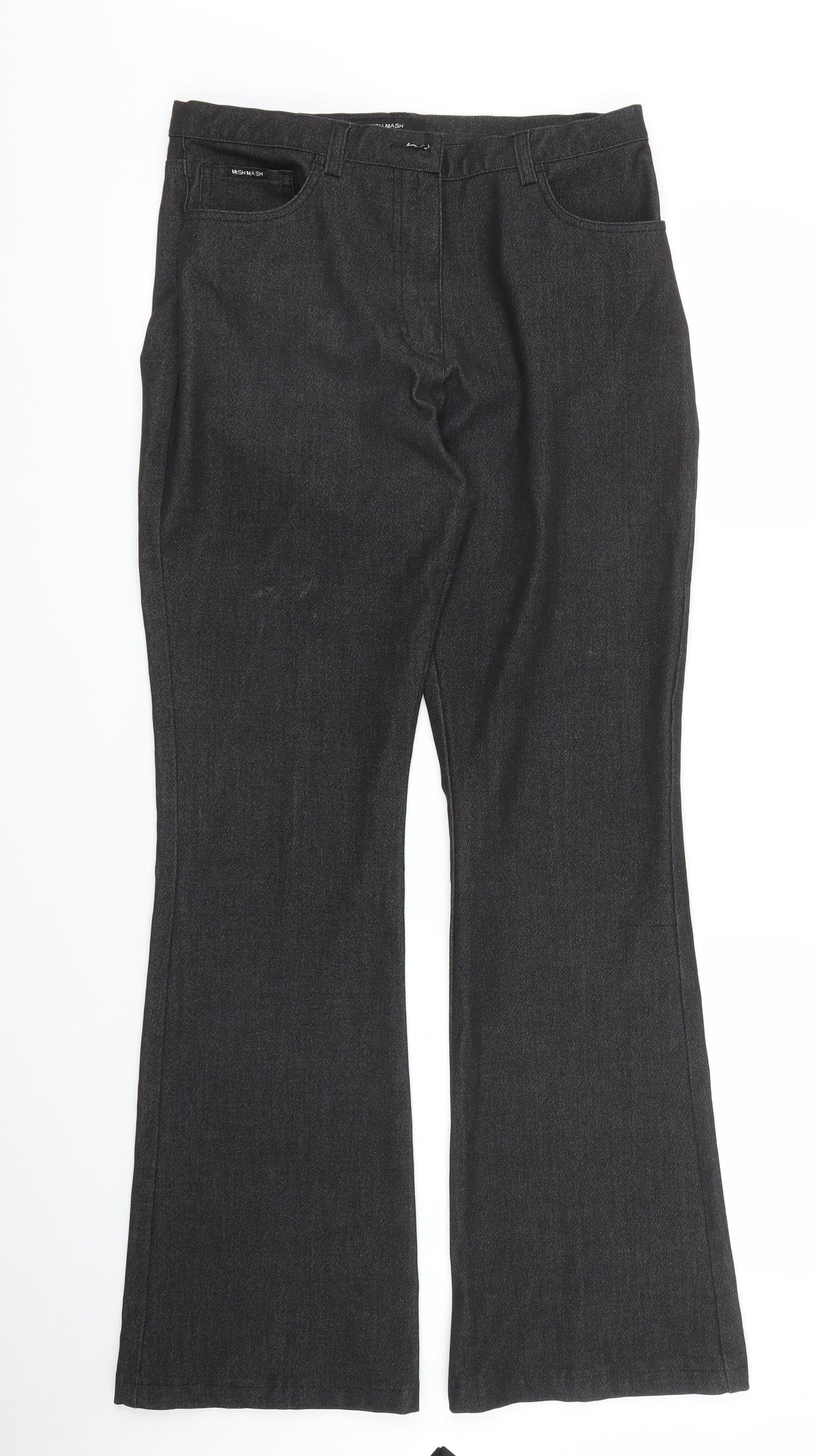 Mish Mash Womens Grey   Trousers  Size 12 L29 in