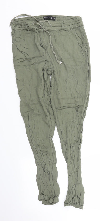 Womens UK Size 8 Dorothy Perkins Regular Fit Capri Green Trousers
