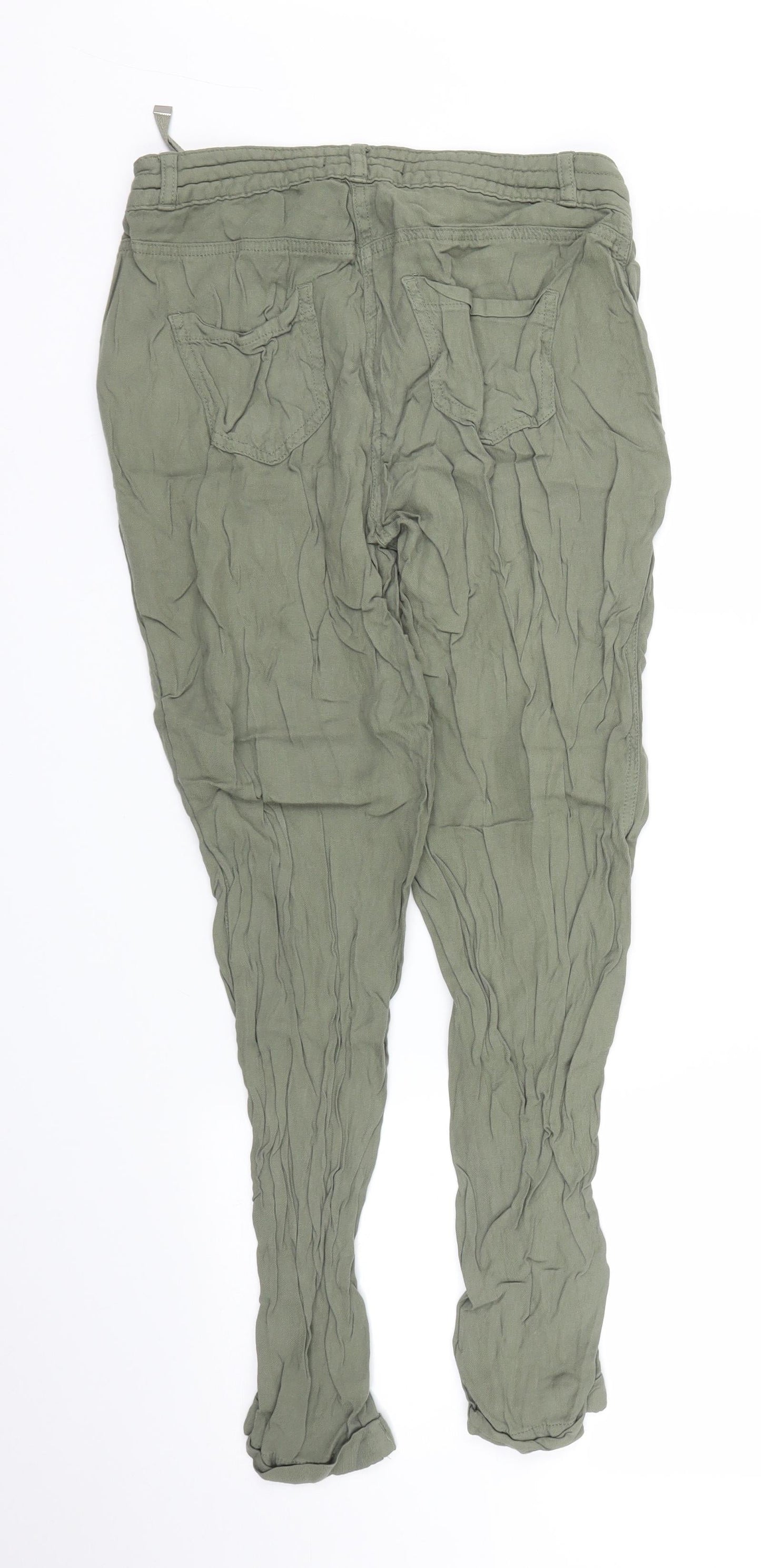 Womens UK Size 8 Dorothy Perkins Regular Fit Capri Green Trousers