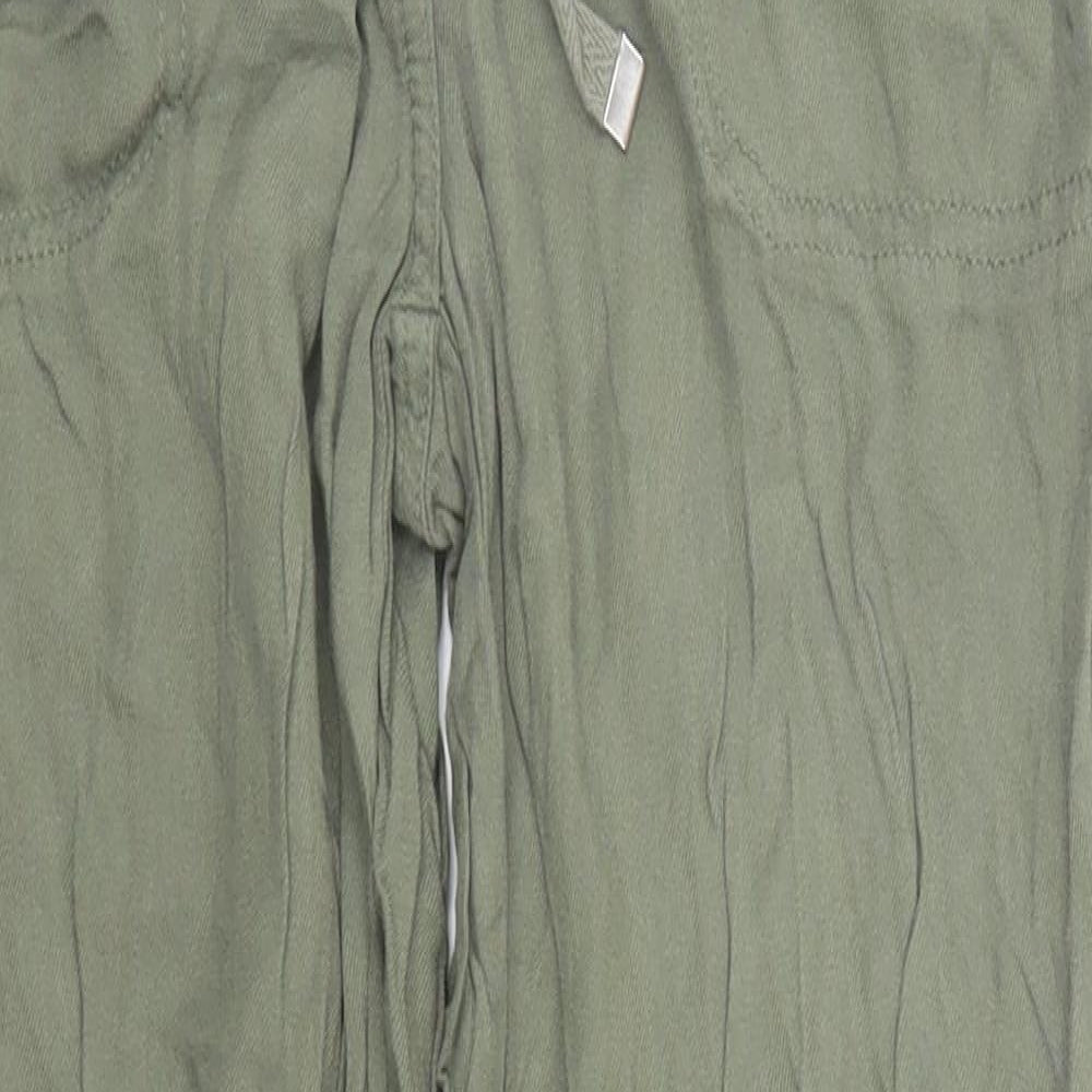 Womens UK Size 8 Dorothy Perkins Regular Fit Capri Green Trousers