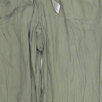 Womens UK Size 8 Dorothy Perkins Regular Fit Capri Green Trousers