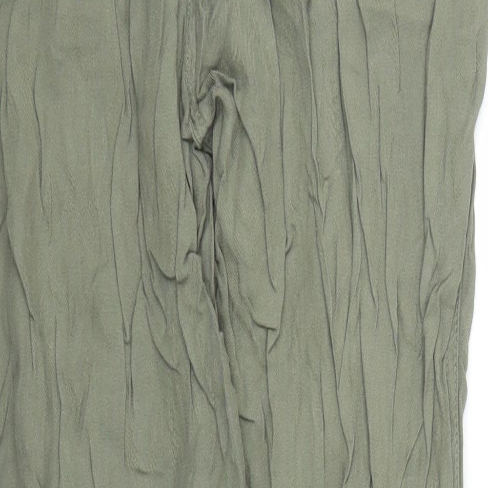 Womens UK Size 8 Dorothy Perkins Regular Fit Capri Green Trousers