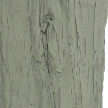 Womens UK Size 8 Dorothy Perkins Regular Fit Capri Green Trousers
