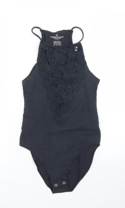 Womens UK Size S American Eagle Outfitters One-Piece Blue Leotard
