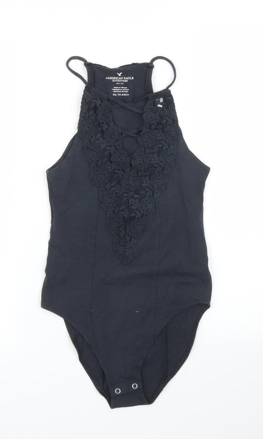 Womens UK Size S American Eagle Outfitters One-Piece Blue Leotard