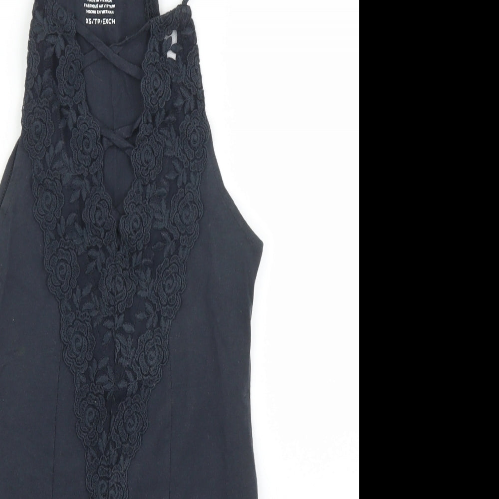 Womens UK Size S American Eagle Outfitters One-Piece Blue Leotard