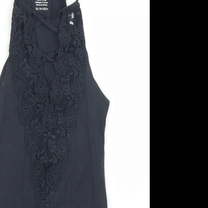 Womens UK Size S American Eagle Outfitters One-Piece Blue Leotard