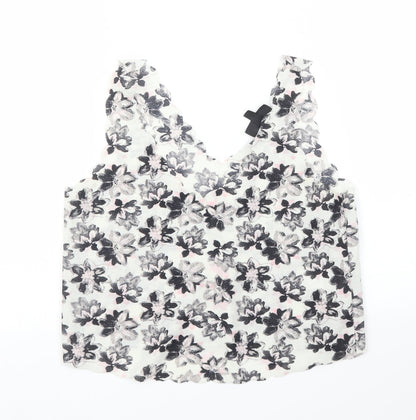 Womens UK Size 6 Topshop White Basic Blouse