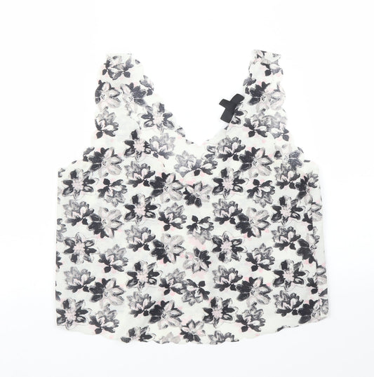 Womens UK Size 6 Topshop White Basic Blouse