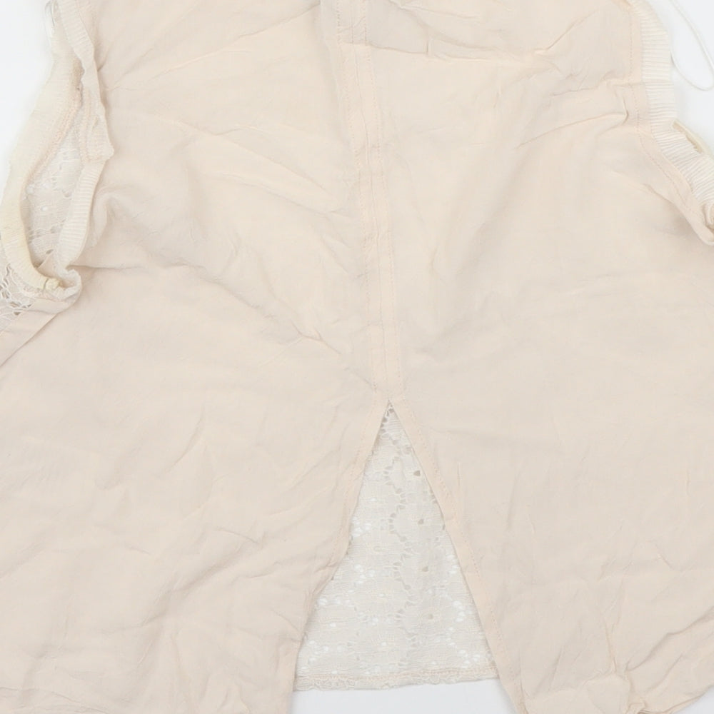 First and I Womens Pink Floral  Basic Blouse Size XS