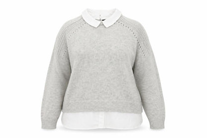 Womens UK Size 16 M&Co Grey Pullover Jumper