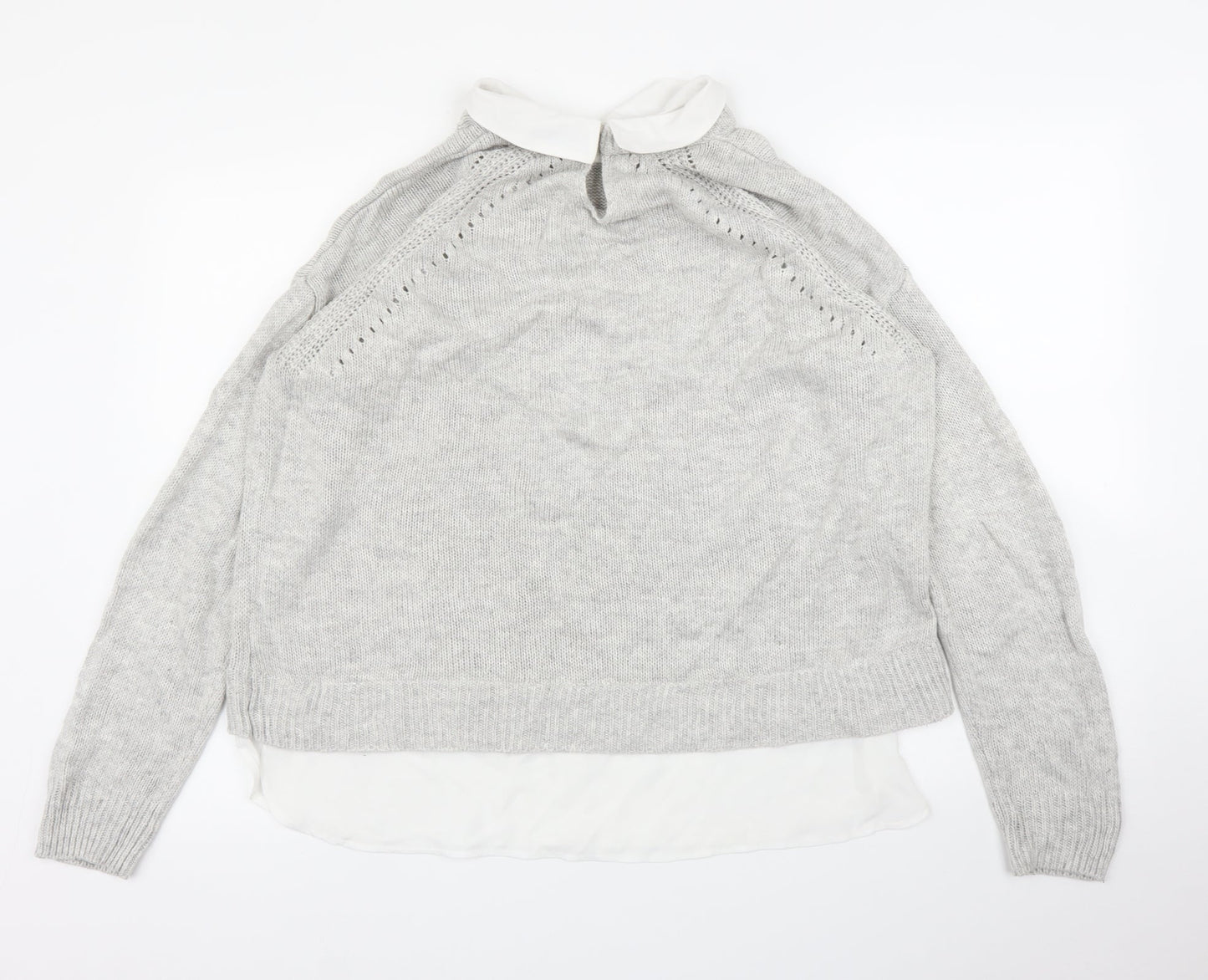 Womens UK Size 16 M&Co Grey Pullover Jumper